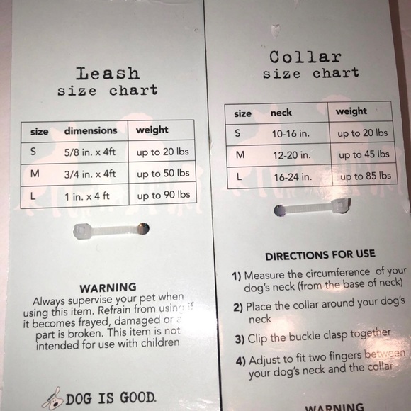 Dog is Good Dog Leash & Matching Collar/ Rainbow Design/ Size Medium/NEW - Picture 5 of 5